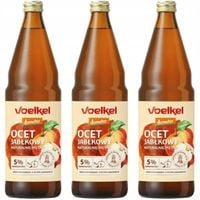 Zestaw 3 x Ocet Jabłkowy Niepasteryzowany Niefiltrowany Bio DEMETER 750 ml