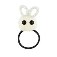 Gumka do włosów z cekinami Króliczek beżowy