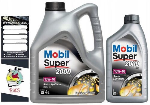 Olej PÓŁSYNTETYK Mobil Super 2000 10W40 10w-40 5L na Arena.pl