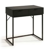 Konsola z Szufladami 80 cm Wąska ELANO Stolik do Salonu Loft Czarny