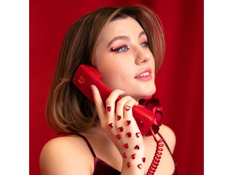 Naklejki rubinowe, Serca, czerwone, 9 szt. zdjęcie 4