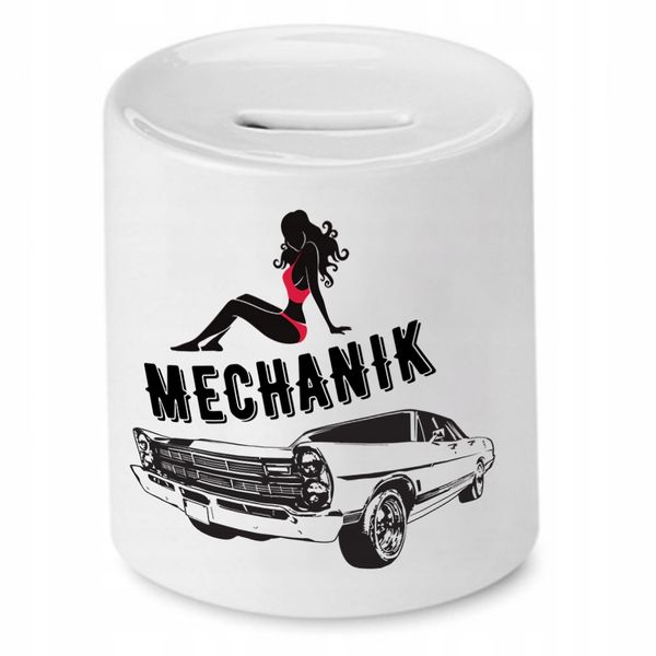 Skarbonka Dla Mechanika Mechanik Mechanic Prezent Z Nadrukiem Ze Zdjęciem zdjęcie 1