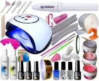 ZESTAW DO PAZNOKCI ŻELOWO HYBRYDOWY LAMPA FREZARKA