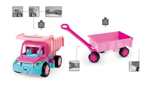 Wader 10958 Przyczepa-wózek dla dziewczynek zdjęcie 3