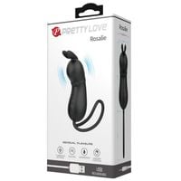 wibrator króliczek pretty love rosalie czarny silikonowy usb