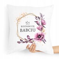 Poduszka Prezent Na Dzień Babci Kocham Cię Babciu! Z Nadrukiem Ze Zdjęciem