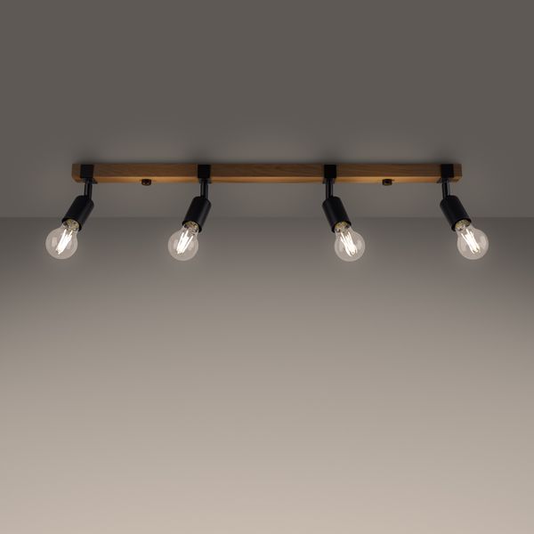 Plafon ZUCA 4 czarny zdjęcie 3