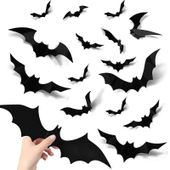 Naklejki nietoperze Halloween 3D dekoracja ścienna 72szt wodoodporne PVC