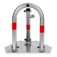 BLOKADA PARKINGOWA 45 CM ŻELAZO Z ODŁASKOWYMI PASAMI NA KŁÓDKĘ