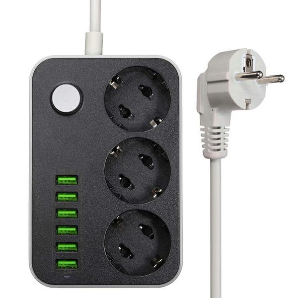ND32_K907D K907D LISTWA PRZEDŁUŻACZ SIECIOWY 6xUSB zdjęcie 1