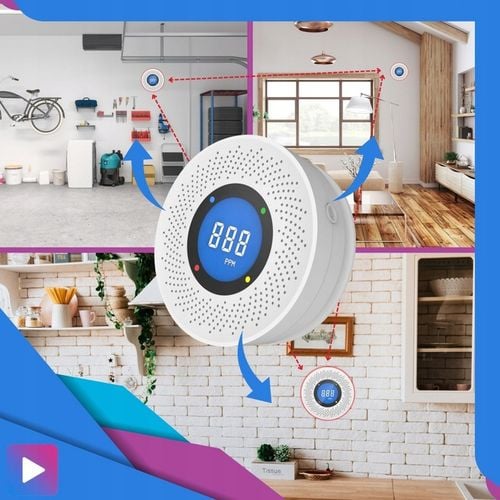 Czujnik Czadu Gazu Tlenku Węgla Z Wyświetlaczem LCD Czujka Sensor na Arena.pl