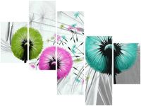 100 75CM OBRAZ 5 ELEM KOLOROWE DMUCHAWCE ŚCIENNY