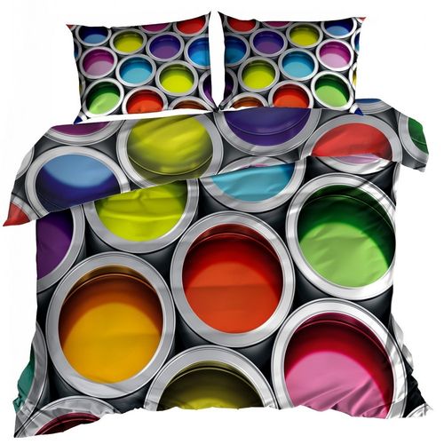 Pościel 3D satyna bawełniana 140x200cm FARBY na Arena.pl