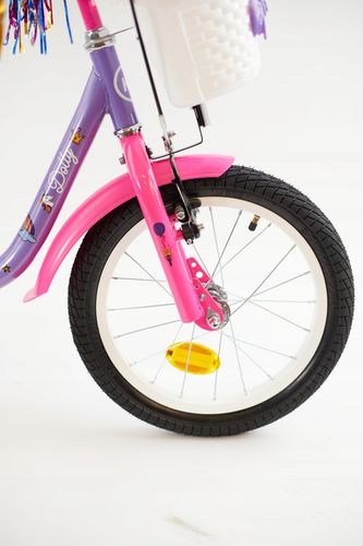 Rower 16" cali dziecięcy dla dziewczynki fotelik, kółka boczne,frędzle,kosz na Arena.pl