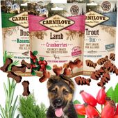 Smaczki Przysmaki PSA SZCZENIAKA TRENINGOWE Łakocie CARNILOVE 3x200 g MIX