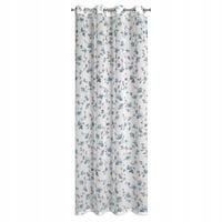 Firana gotowa na przelotkach JENNY 140x250 Eurofirany biała/niebieska