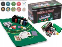 ZESTAW DO POKERA ŻETONY 200 szt KARTY MATA POKER
