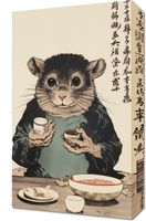 Obraz 30x50cm Kulinarny Rytuał Gryzonia