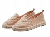 ONLY damskie ESPADRYLE Z PIKOWANĄ CHOLEWKĄ beżowe rozmiar 40