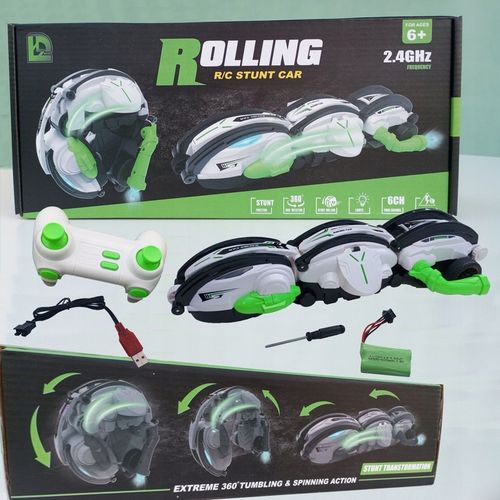 Samochód zdalnie sterowany toczący się Stunt Car 360 akumulator pilot 2,4 na Arena.pl