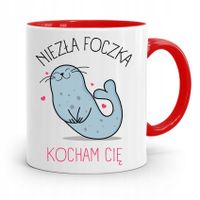 Kubek Czerwony Dla Dziewczyny Niezła Foczka Z Nadrukiem Ze Zdjęciem