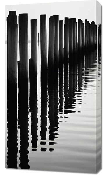 Obraz 50x90cm Rytm Wody i Drewna zdjęcie 1
