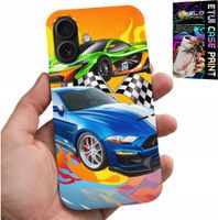 ETUI DO IPHONE 16 PLUS - DLA DZIECI, SAMOCHODY WYŚCIGOWE WYŚCIGI