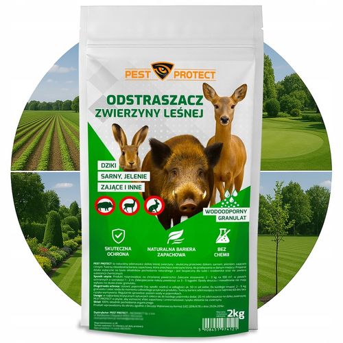 ODSTRASZACZ ŚRODEK NA DZIKI DZIKÓW SARNY ZAJĄCE NATURALNY GRANULAT 2KG na Arena.pl