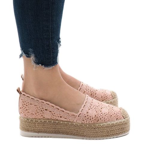 Różowe trampki espadryle na platformie r.39 na Arena.pl