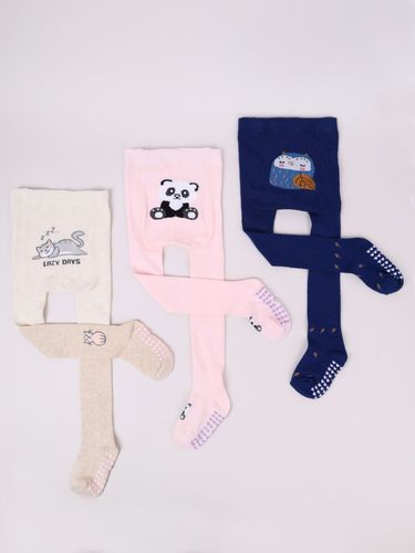 Rajstopy dziewczęce bawełniane we wzory z ABS 3PAK 80-86 YOCLUB na Arena.pl