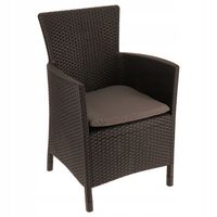 ALLIBERT FOTEL OGRODOWY Z PODUSZKĄ KRZESŁO RATTAN