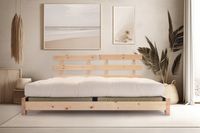 Łóżko Drewniane 140x200 Aisha Pascall + stelaż