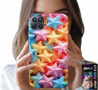 ETUI DO OPPO RENO 4 LITE - KOLOROWE GWIAZDKI GWIAZDA FUTERAŁ +FOLIA