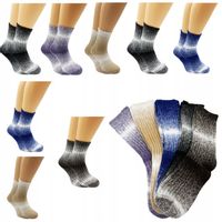 Zestaw 8 Par Skarpety Damskie Wełniane Wysokie Ciepłe Angora Zimowe 35-38