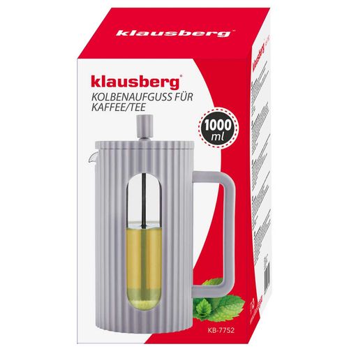 zaparzacz tłokowy do kawy/herbaty 1000ml klausberg kb-7752 szary na Arena.pl