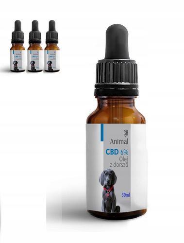 CBD 6% OLEJEK KONOPNY DLA PSÓW PSA KOTÓW KOTA 30ml FULL SPECTRUM CERTYFIKAT na Arena.pl