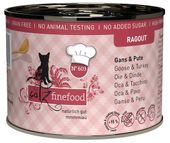 Karma dla kota bez sztucznych dodatków Catz Finefood N.603 GĘŚ i INDYK 190g