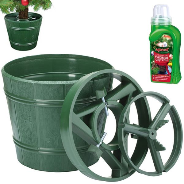 Stojak choinkowy Planet do 2,8m z odżywką do choinek ciętych Agrecol zdjęcie 1