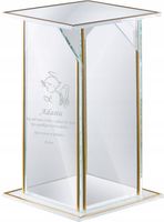 ZNICZ Lampion Aniołek Biały z grawerem dla Dziecka