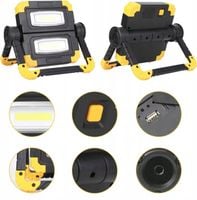 HALOGEN LED LAMPA WARSZTATOWA AKUMULATOR USB 20W