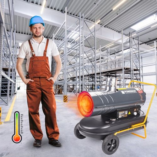 NAGRZEWNICA OLEJOWA SPALINOWA 30KW TERMOSTAT PIEC DMUCHAWA FARELKA ON LCD na Arena.pl