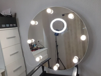Lustro okrągłe SILVER do makijażu / makeupu 80 cm