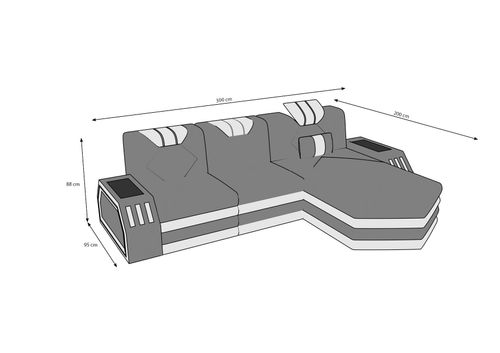 Meble do salonu - narożnik wypoczynek Clermont Mini na Arena.pl