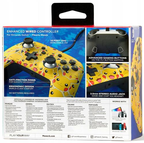 Gamepad Kontroler do Nintendo Switch PowerA Enhanced Pikachu Moods na Arena.pl