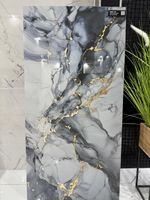 Gres polerowany Gold Marble 120x60-marmur ze złotymi żyłami, połysk premium