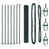 Ogrodzenie z słupkami Zielony 1 x 10 m Stal