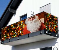 Mikołaj Światełka Świąteczne Osłona balkonowa