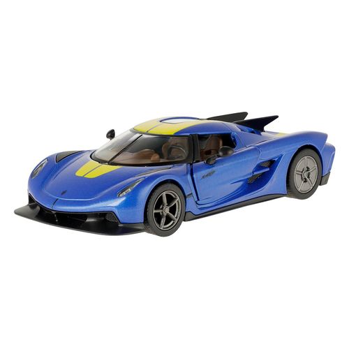 Model 1:36, Koenigsegg Jesko Absolut, niebiesko-żółty na Arena.pl