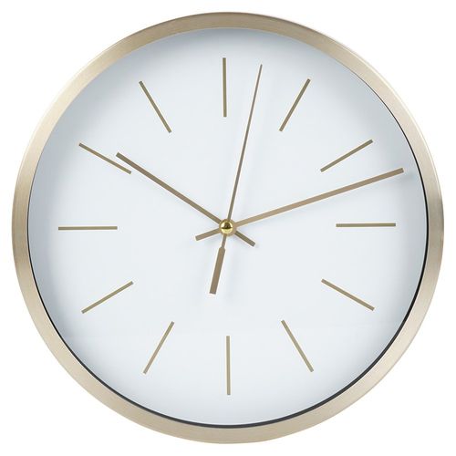 Zegar ścienny biały złoty 25 cm na Arena.pl