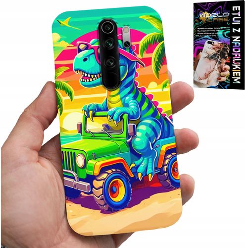 ETUI DO XIAOMI REDMI 9 - DINOZAUR W CIĘŻARÓWCE WZORY DLA DZIECI na Arena.pl